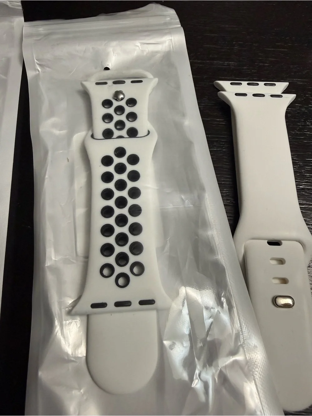Set of White Silicone Sport Replacement Watch Bands (3) for Smartwatches